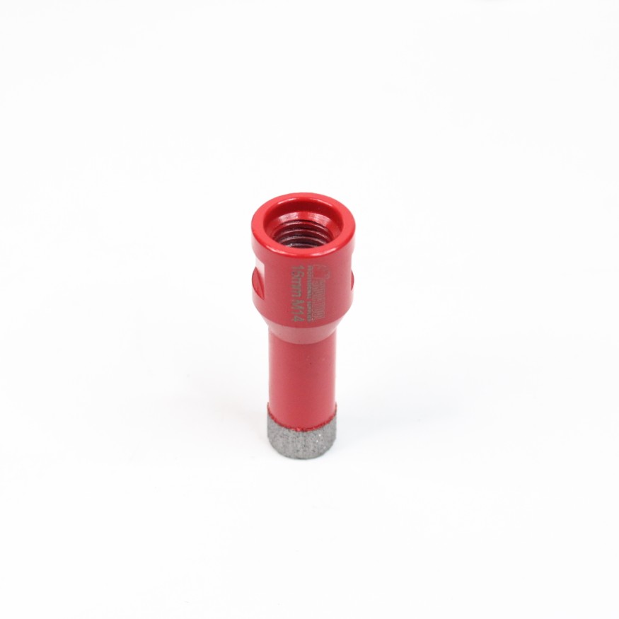 Алмазная коронка для плитки 16мм M14 высота сегмента 10мм