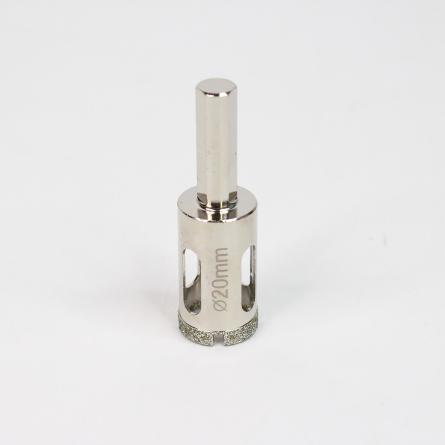 Алмазная коронка для плитки 20мм высота сегмента 5мм Шестигранник длина 65мм