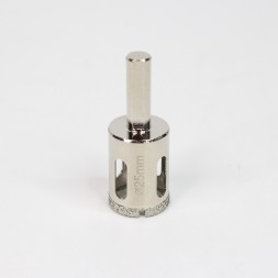 Алмазная коронка для плитки 25мм высота сегмента 5мм Шестигранник длина 65мм