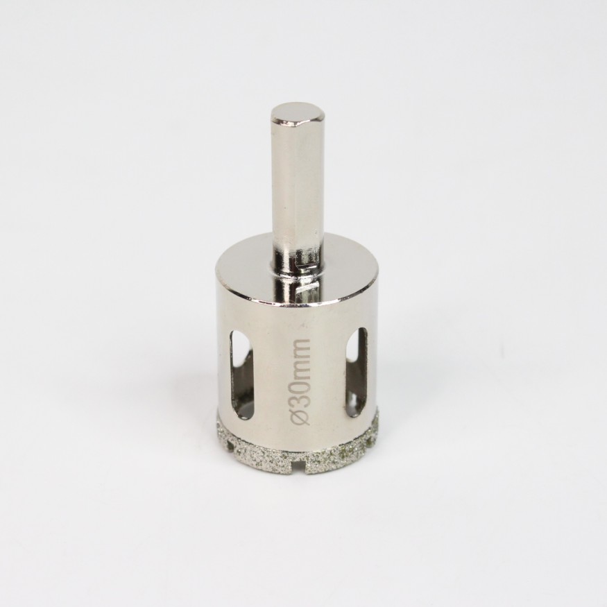 Алмазная коронка для плитки 30мм высота сегмента 5мм Шестигранник длина 65мм