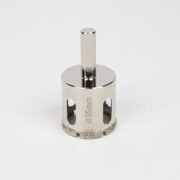 Алмазная коронка для плитки 35мм высота сегмента 5мм Шестигранник длина 65мм