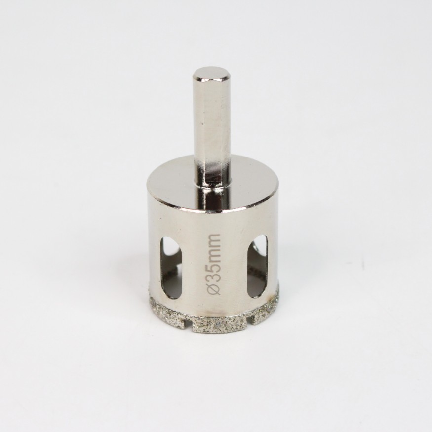 Алмазная коронка для плитки 35мм высота сегмента 5мм Шестигранник длина 65мм