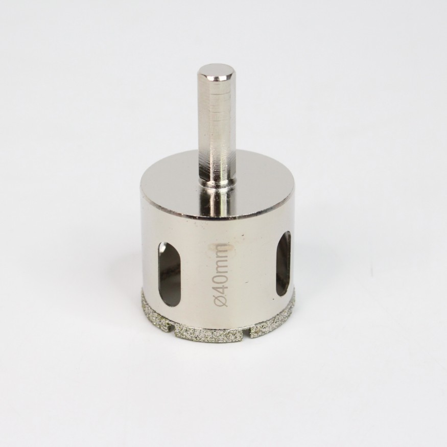 Алмазная коронка для плитки 40мм высота сегмента 5мм Шестигранник длина 65мм