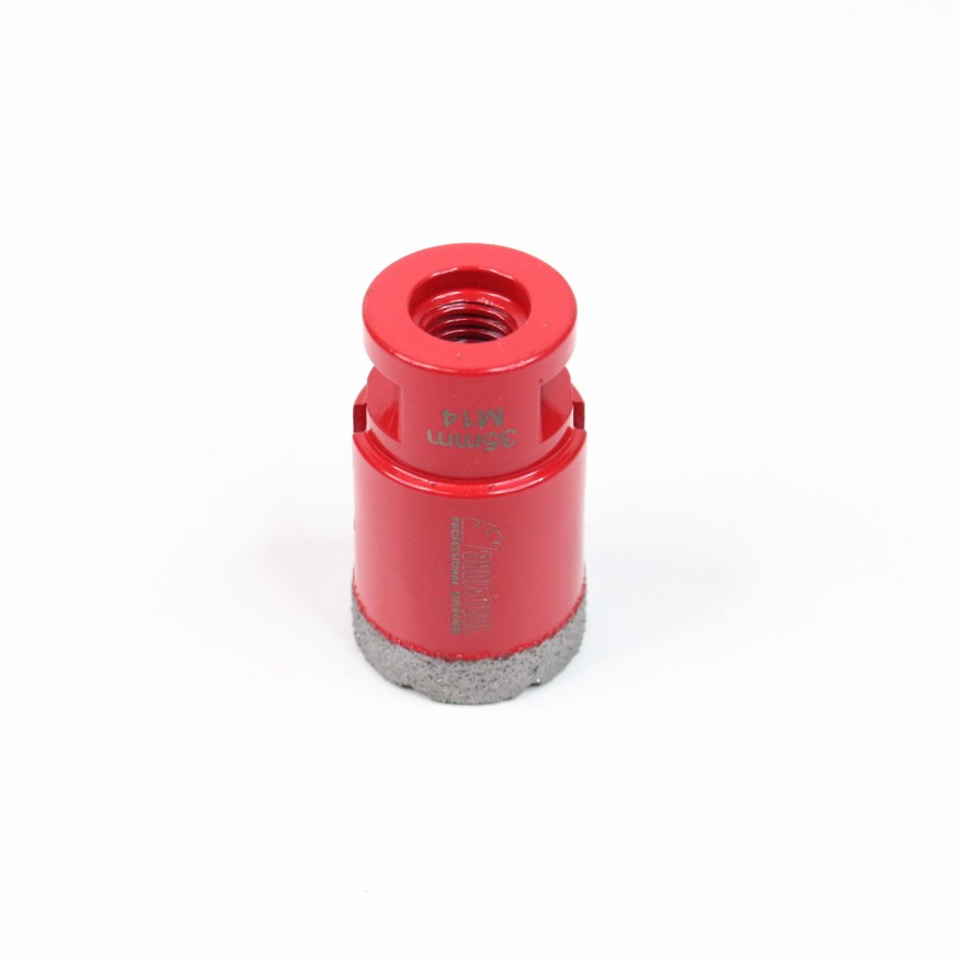 Алмазная коронка для плитки 35мм M14 высота сегмента 10мм