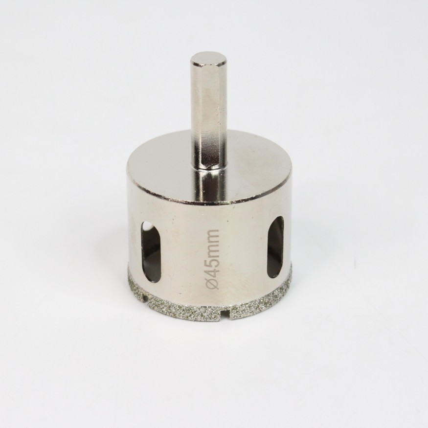 Алмазная коронка для плитки 45мм высота сегмента 5мм Шестигранник длина 65мм