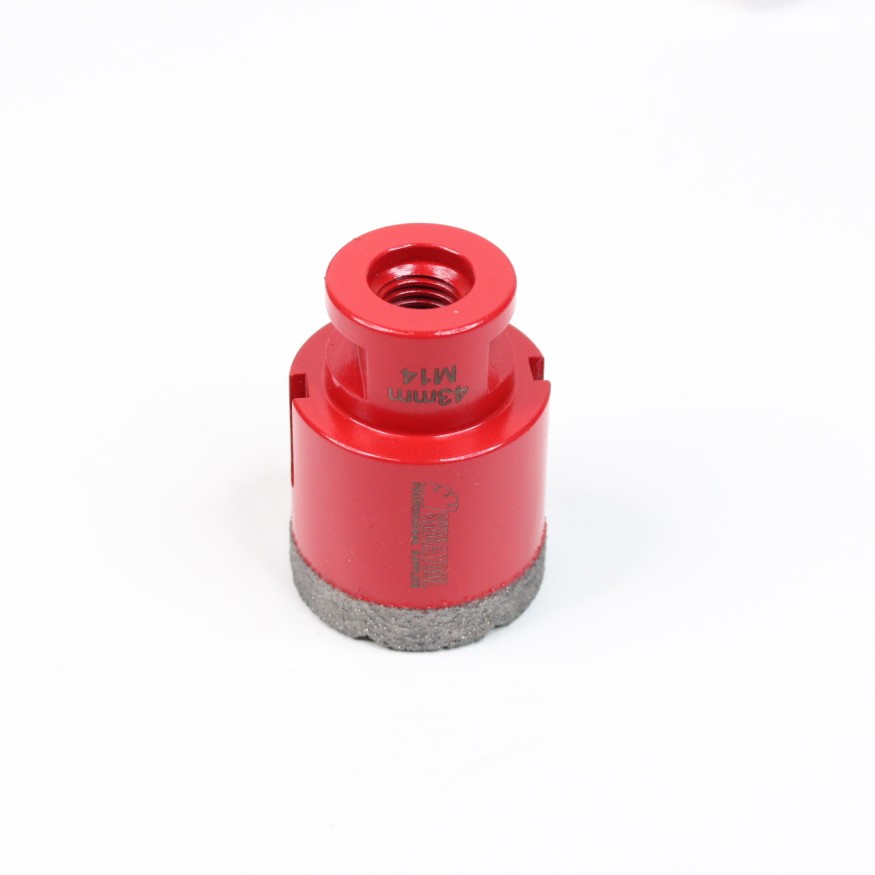 Алмазная коронка для плитки 43мм M14 высота сегмента 10мм