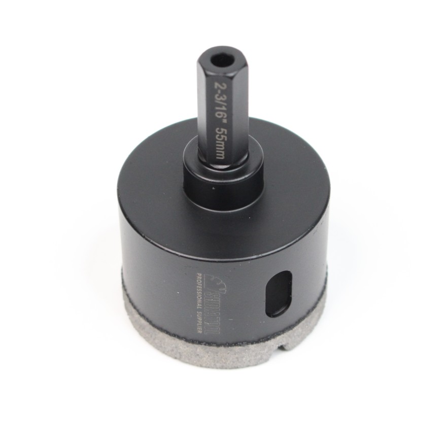 Алмазная коронка для плитки 55мм высота сегмента 10мм Шестигранник длина 80мм