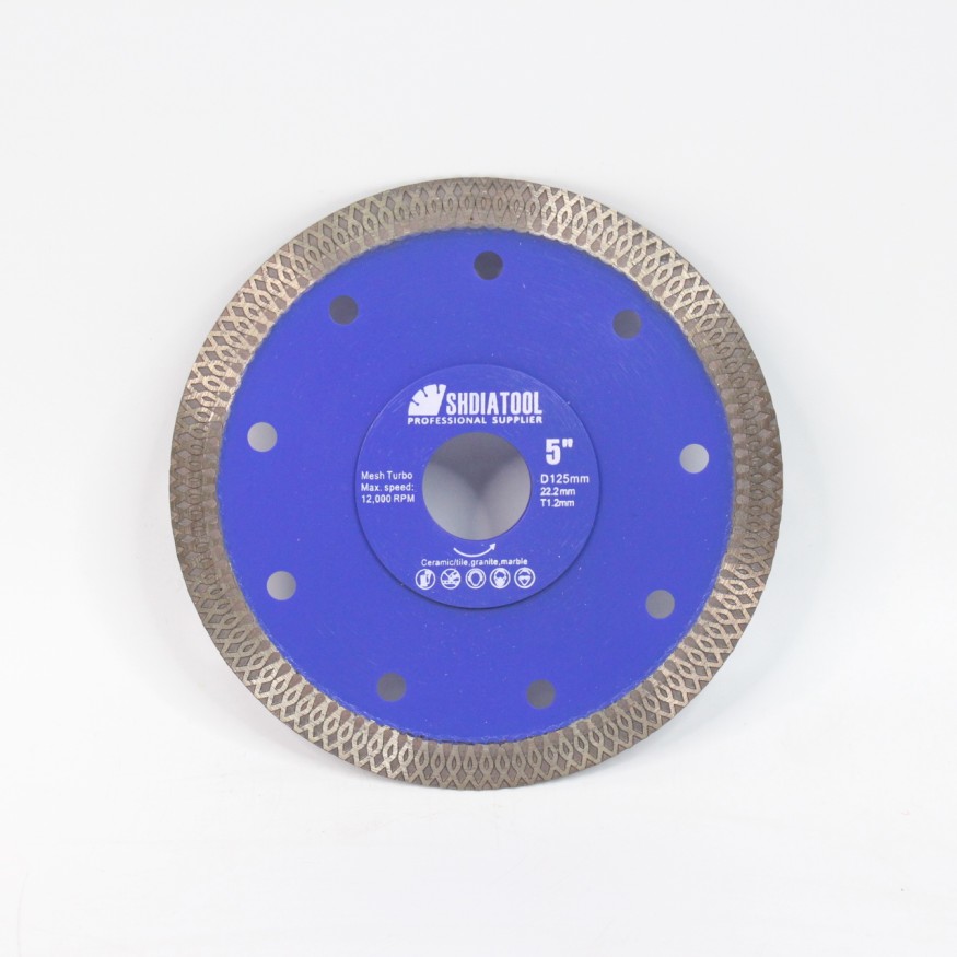 Диск алмазный для плитки 125мм  Высота сегмента мм толщина 1,4мм Центральное отверстие 22,2мм