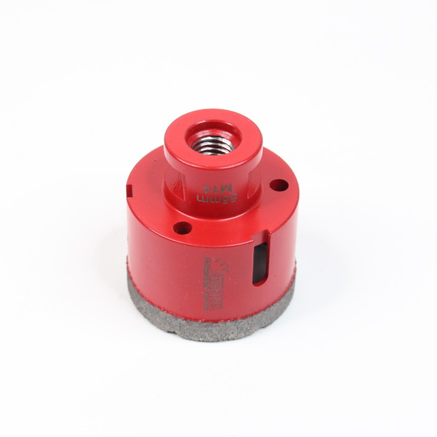 Алмазная коронка для плитки 55мм M14 высота сегмента 10мм