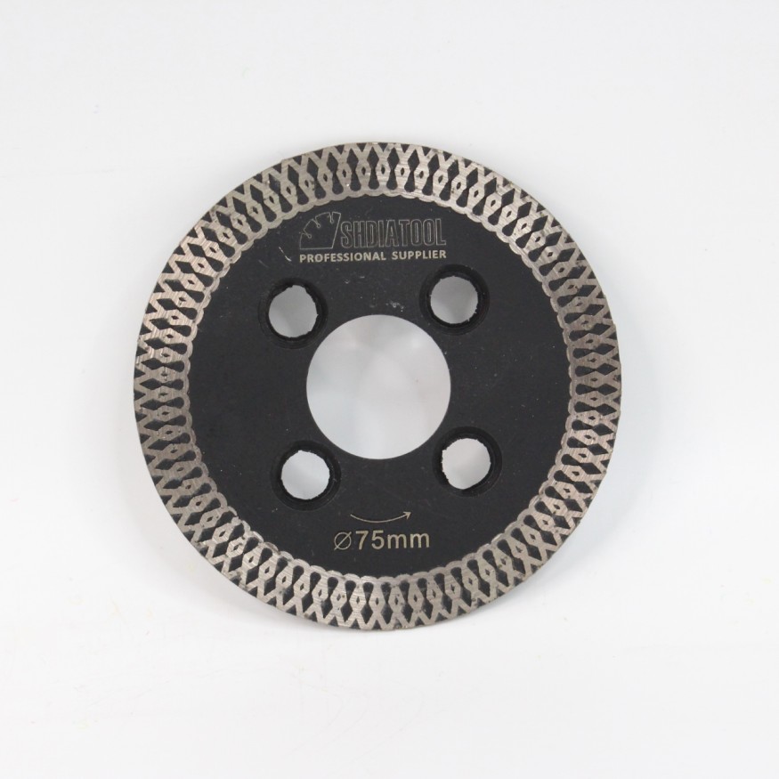 Диск алмазный для плитки 75мм  Высота сегмента 10мм толщина 2,1мм Центральное отверстие 10мм