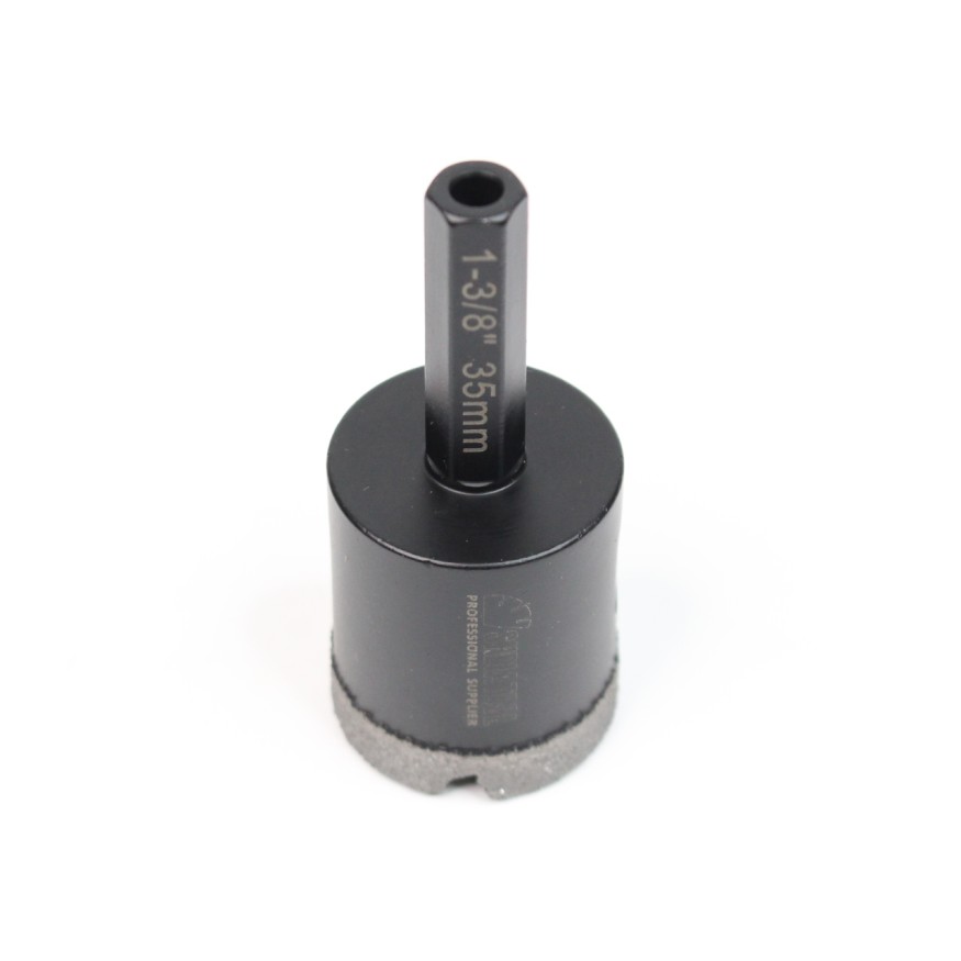 Алмазная коронка для плитки 35мм высота сегмента 10мм Шестигранник длина 80мм