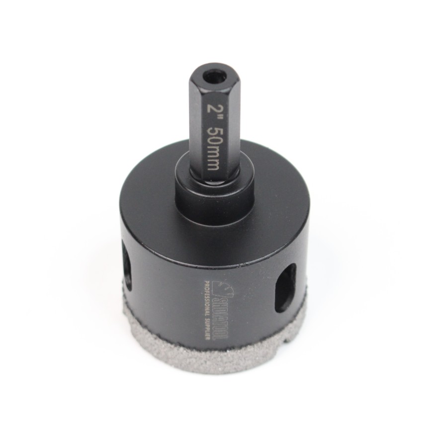 Алмазная коронка для плитки 50мм высота сегмента 10мм Шестигранник длина 80мм