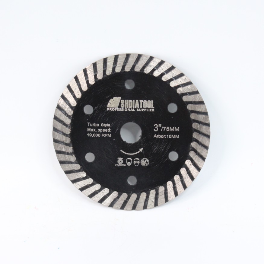 Диск алмазный для плитки 75мм  Высота сегмента 8мм толщина 1,1мм Центральное отверстие 10мм