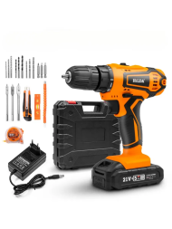 Аккумуляторная дрель шуруповерт 21V 19 предметов