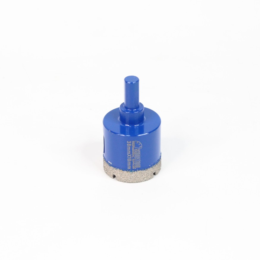 Алмазная коронка для плитки 38мм высота сегмента 10мм Шестигранник длина 65мм