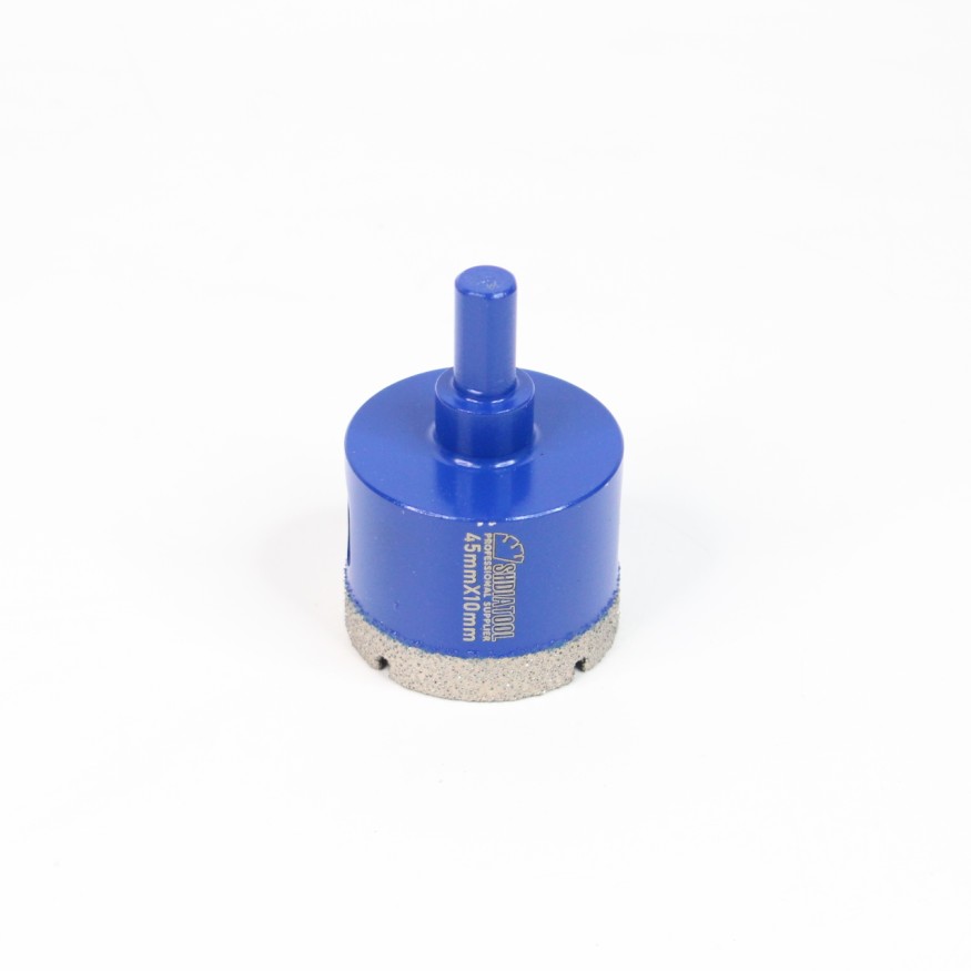 Алмазная коронка для плитки 45мм высота сегмента 10мм Шестигранник длина 65мм