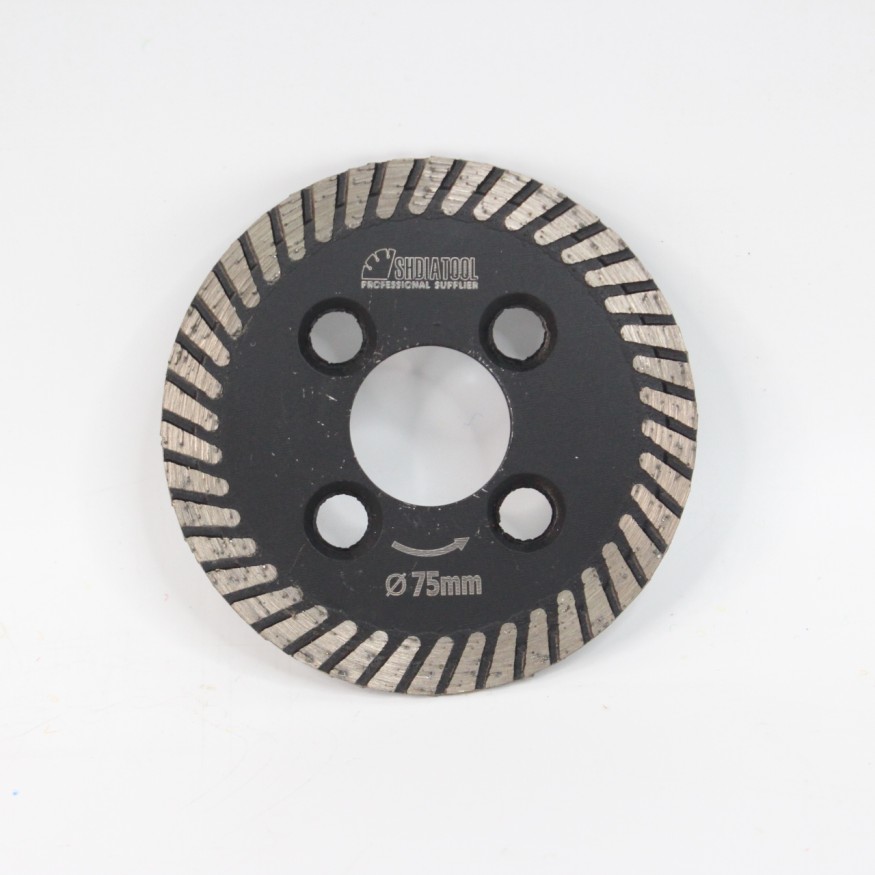 Диск алмазный для плитки 75мм  Высота сегмента 10мм толщина 2,1мм Центральное отверстие 10мм